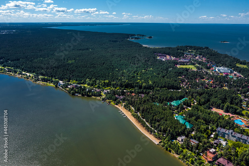 A natural park surrounded by the waters of the Ob and Berdi rivers. Berdsk, Western Siberia of Russia