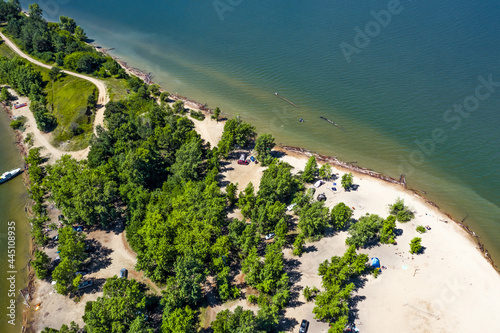 A natural park surrounded by the waters of the Ob and Berdi rivers. Berdsk, Western Siberia of Russia