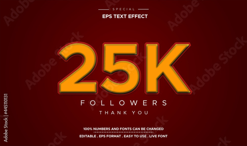 editable text effect 25k followers