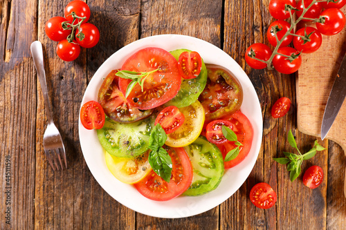 tomato salad with olive oil and basil