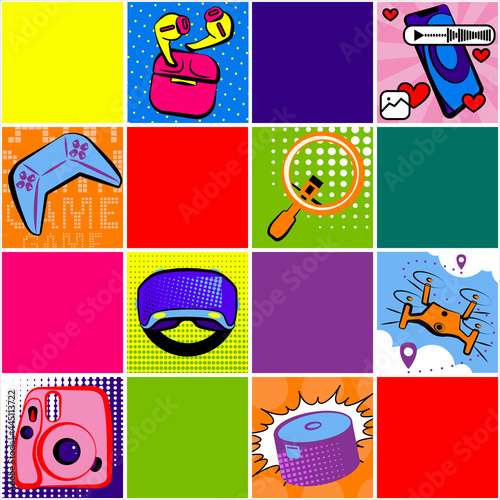pattern technology pop-art 