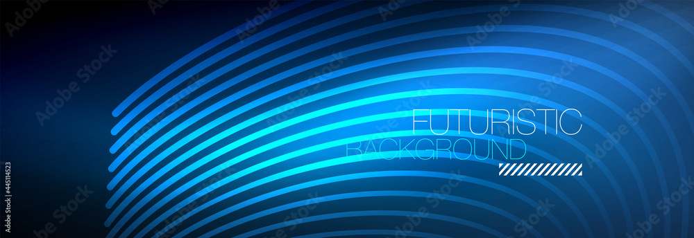 Dark abstract background with glowing neon circles. Trendy layout template for business or technology presentation, internet poster or web brochure cover, wallpaper Dark abstract background with glowing neon circles. Trendy layout template for business or technology presentation, internet poster or web brochure cover, wallpaper