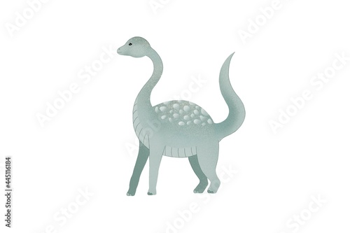 Children's illustration of a dinosaur. Brachiosaurus icon