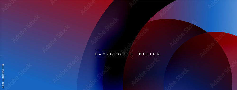Abstract overlapping lines and circles geometric background with gradient colors Abstract overlapping lines and circles geometric background with gradient colors