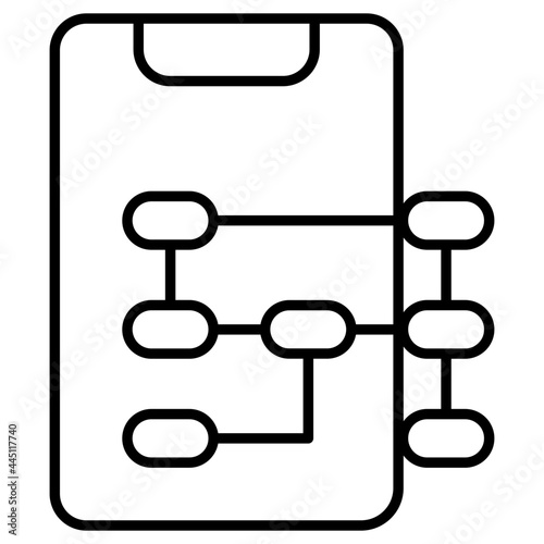 linear design icon of sitemap