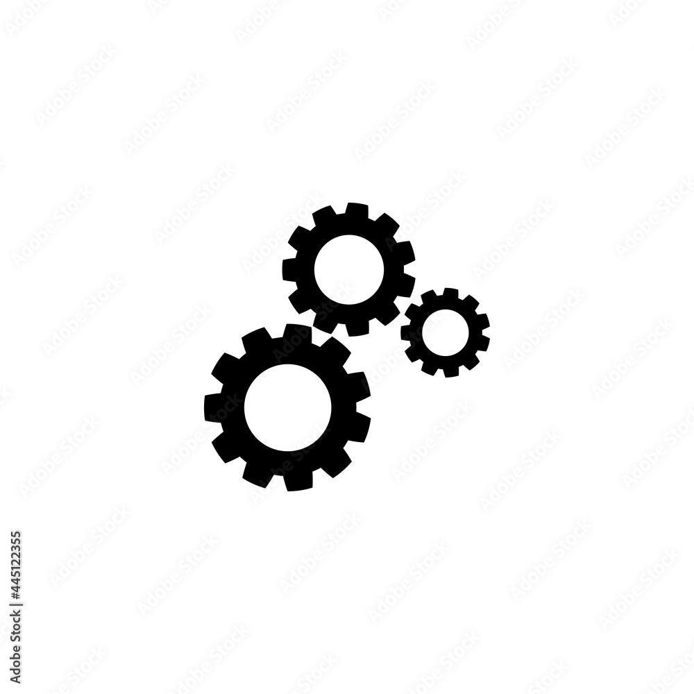 Settings vector icon. Black illustration isolated on white background for graphic and web design. Settings vector icon. Black illustration isolated on white background for graphic and web design.