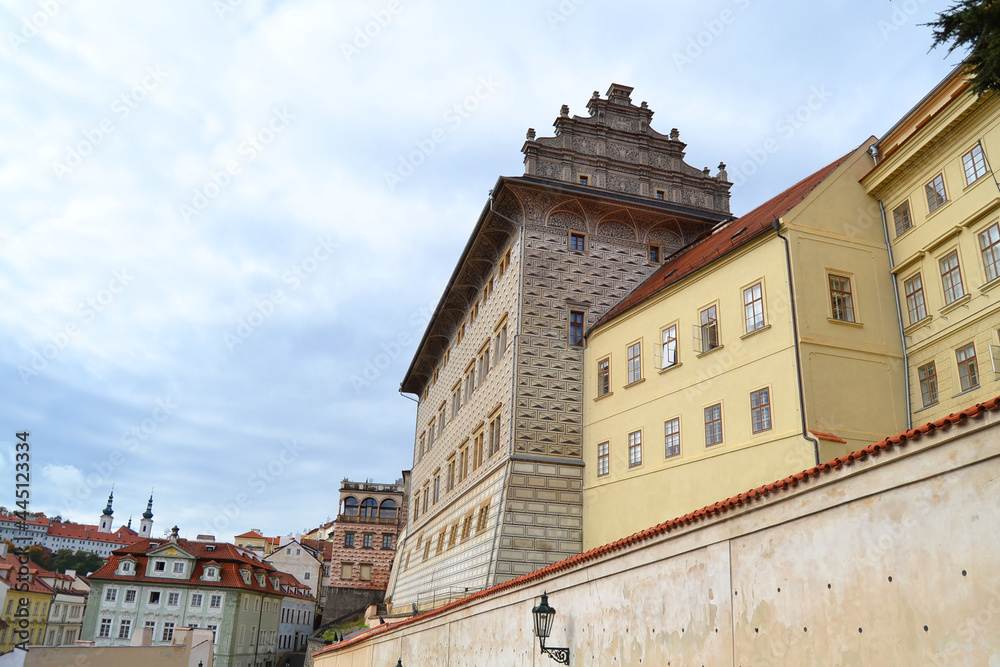 Beautiful historic architecture in Prague. Vyšehrad, Czech Republic.