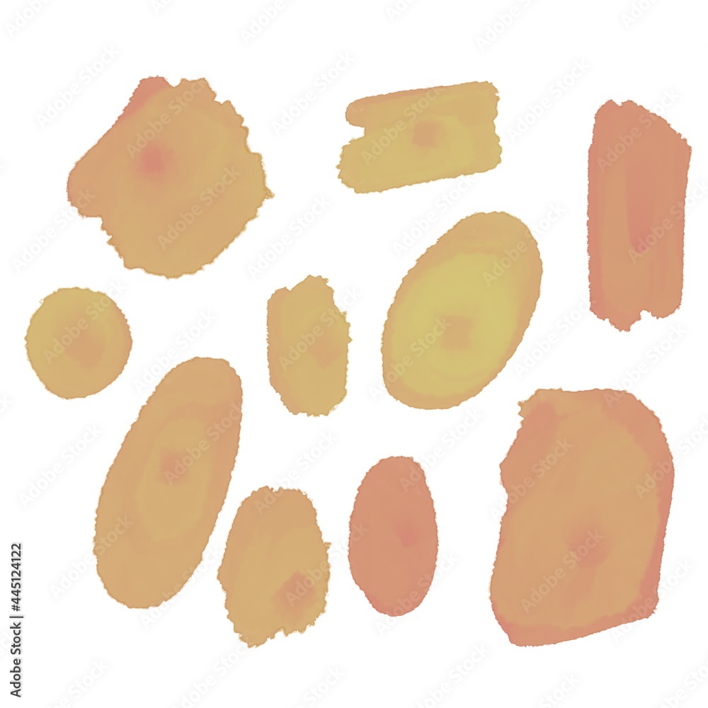 Blots and strokes of brown and yellow watercolor texture background abstract Blots and strokes of brown and yellow watercolor texture background abstract