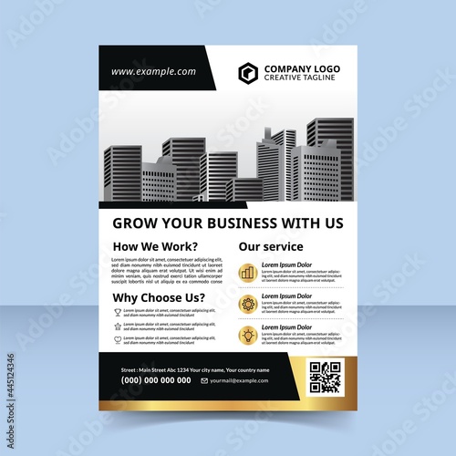 Flyer_022black gold flyer template design how to grow your business