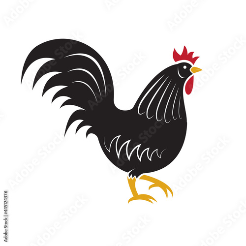 Vector of rooster design on white background. Easy editable layered vector illustration. Chicken. Animal Farm.