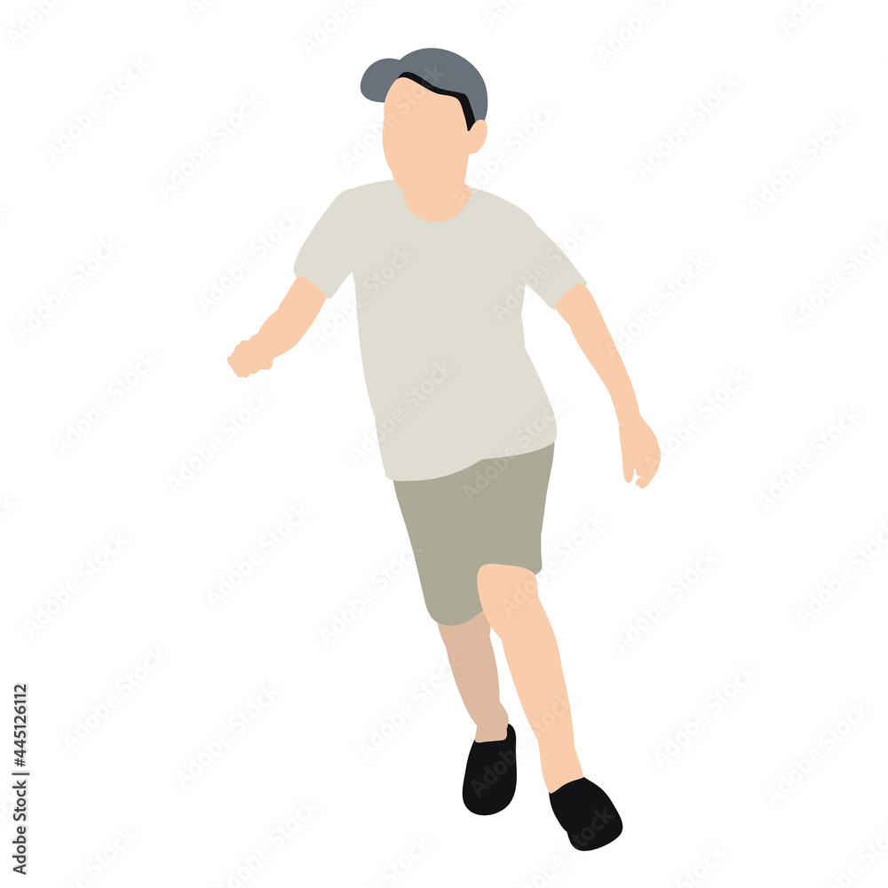silhouette child boy in flat style on white background, isolated, vector silhouette child boy in flat style on white background, isolated, vector