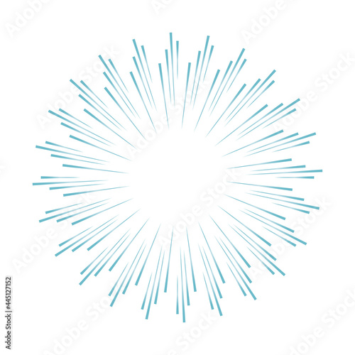 Sun rays blue and white vector background