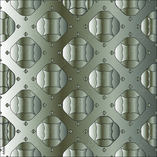  Silver metallic gradient with repeat Pattern . Abstract metallic background.