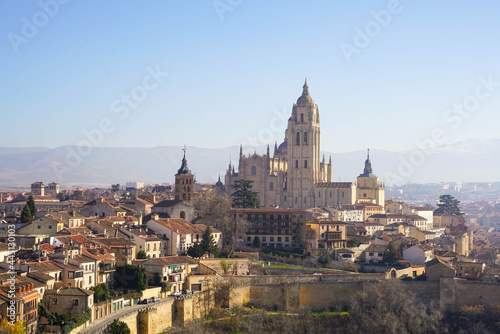 panorama view of the old town of spain