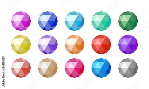 15色のミニミラーボール