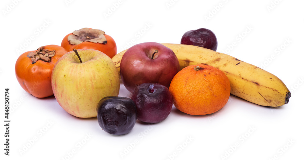 Set of different rotten fruits Set of different rotten fruits
