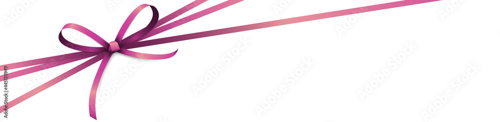 Obraz premium pink colored ribbon bow