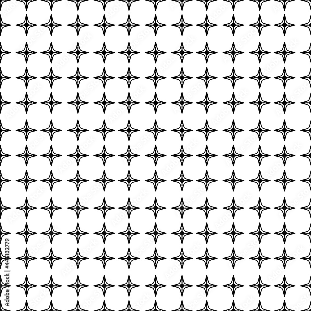 Fototapeta premium Seamless abstract black stars template background.