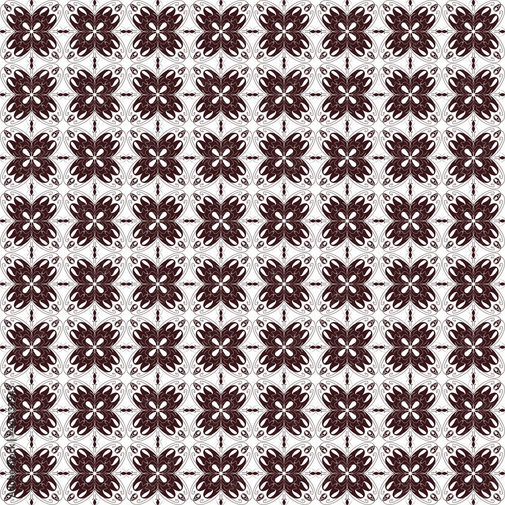 Abstract traditional brown mosaic pattern for background.