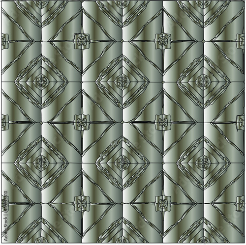  Silver metallic gradient with repeat Pattern . Abstract metallic background.