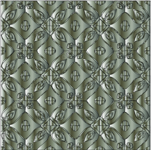 
Silver metallic gradient with repeat Pattern . Abstract metallic background.