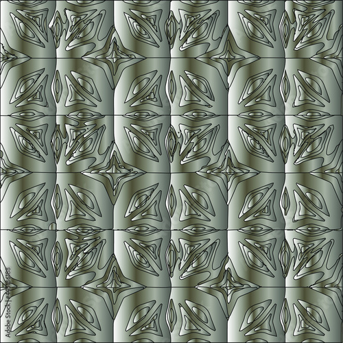 
Silver metallic gradient with repeat Pattern . Abstract metallic background.