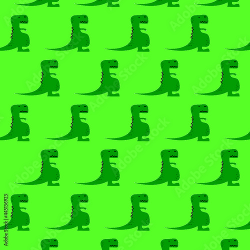 Green Dino Background Pattern | Seamless pattern with dinosaurs