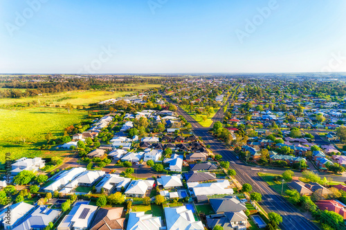 Fototapeta Naklejka Na Ścianę i Meble -  D Dubbo town south to CBD plains