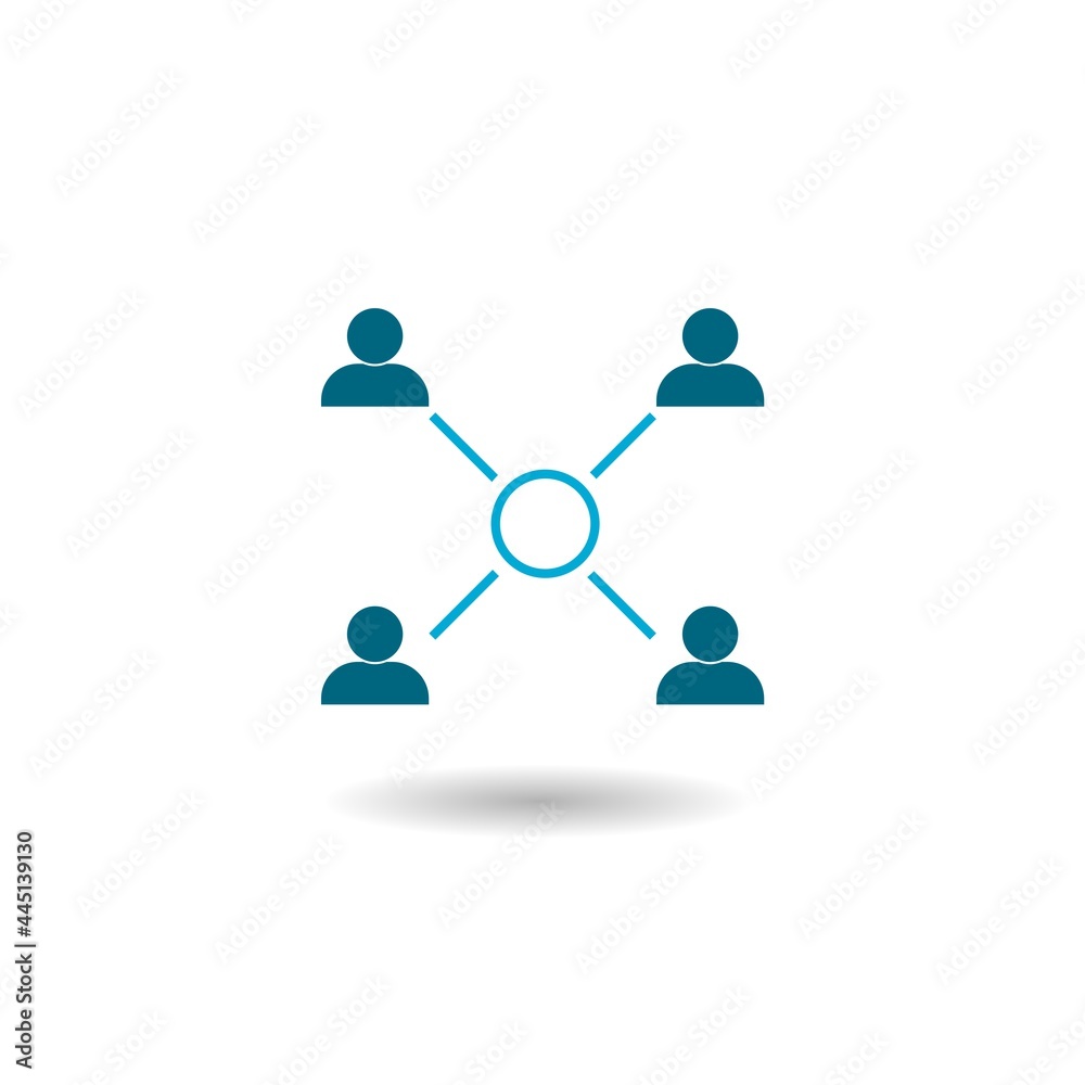 Online class icon with shadow Online class icon with shadow