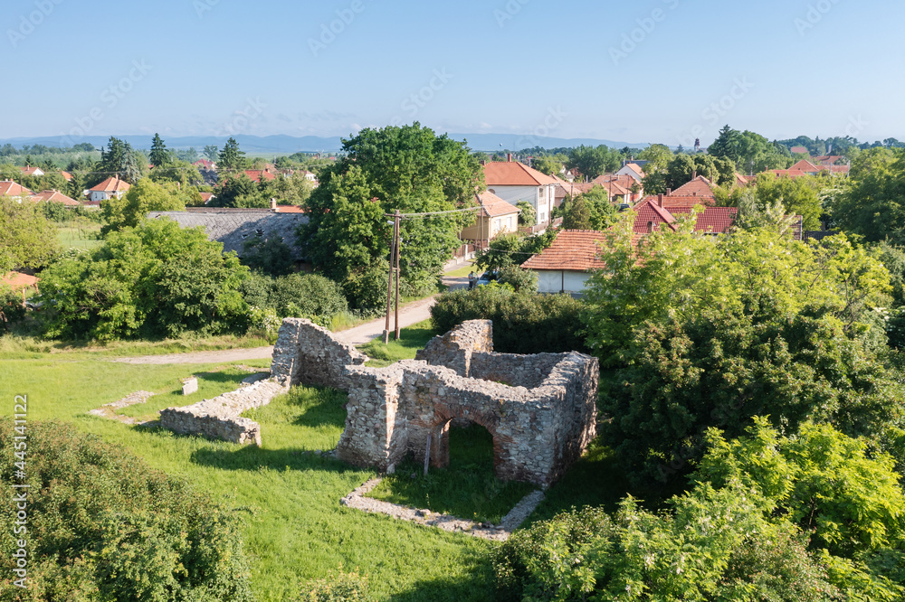 Temple ruins from Arpad Ages in Hungary. This amazing monument ruins it has in Mezonyarad village border. Built in 13th century destroyed after the II. World war.