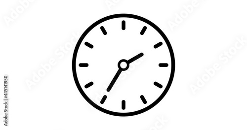 clock face animation video 4k. watch time arrows spinning turning.  24h hours
