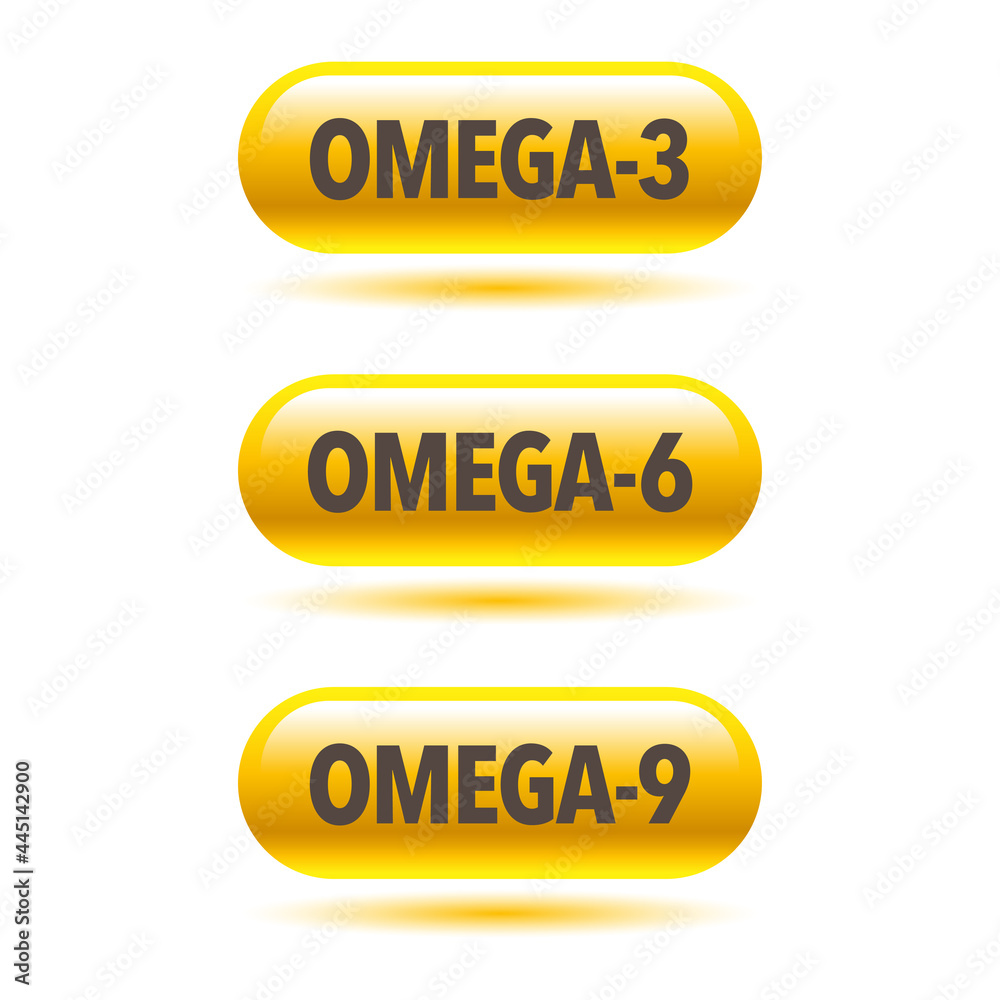 Omega 3 Source vector round badge logo icon Omega 3 Source vector round badge logo icon