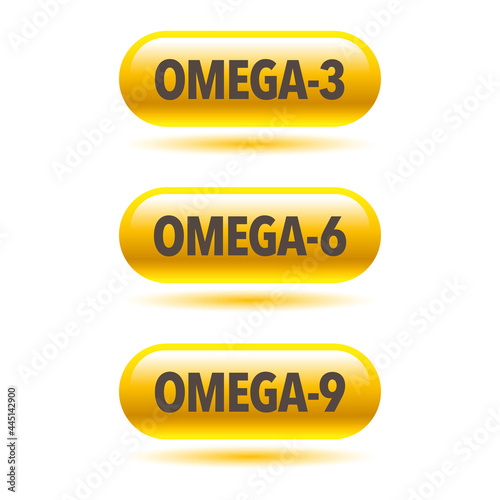 Omega 3 Source vector round badge logo icon