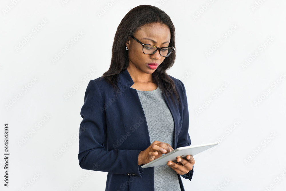 Business woman using digital tablet