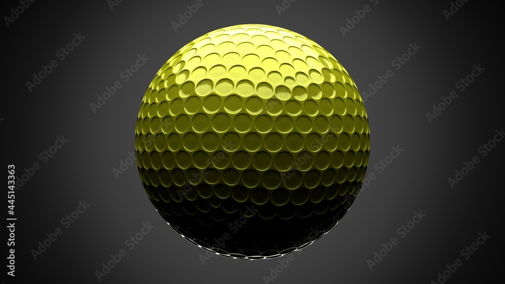 Yellow golf ball isolated on gray background.
3d illustration for background.
Yellow golf ball isolated on gray background.
3d illustration for background.