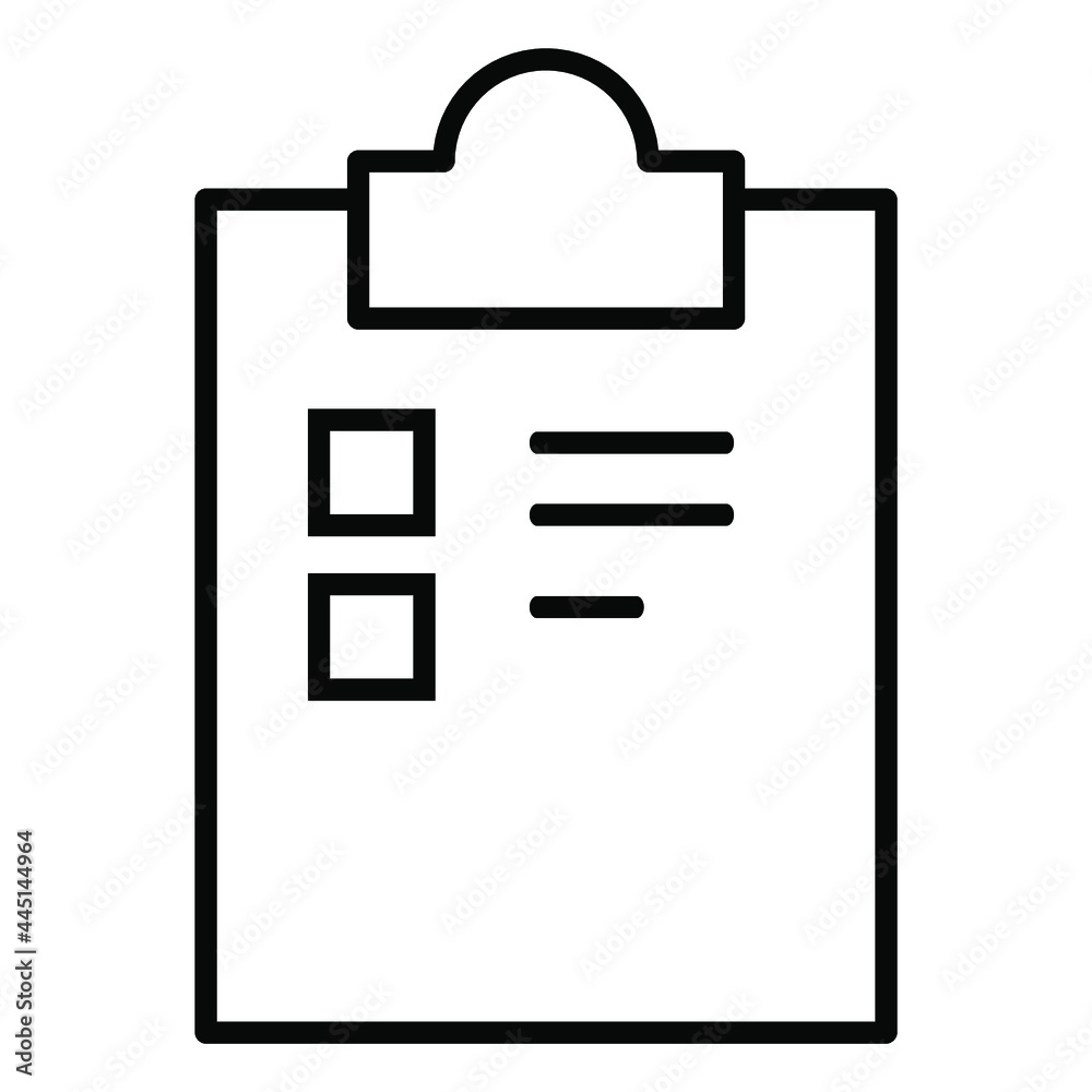 Checklist simple flat icon. Clipboard icon on a white background. Vector illustration. Checklist simple flat icon. Clipboard icon on a white background. Vector illustration.