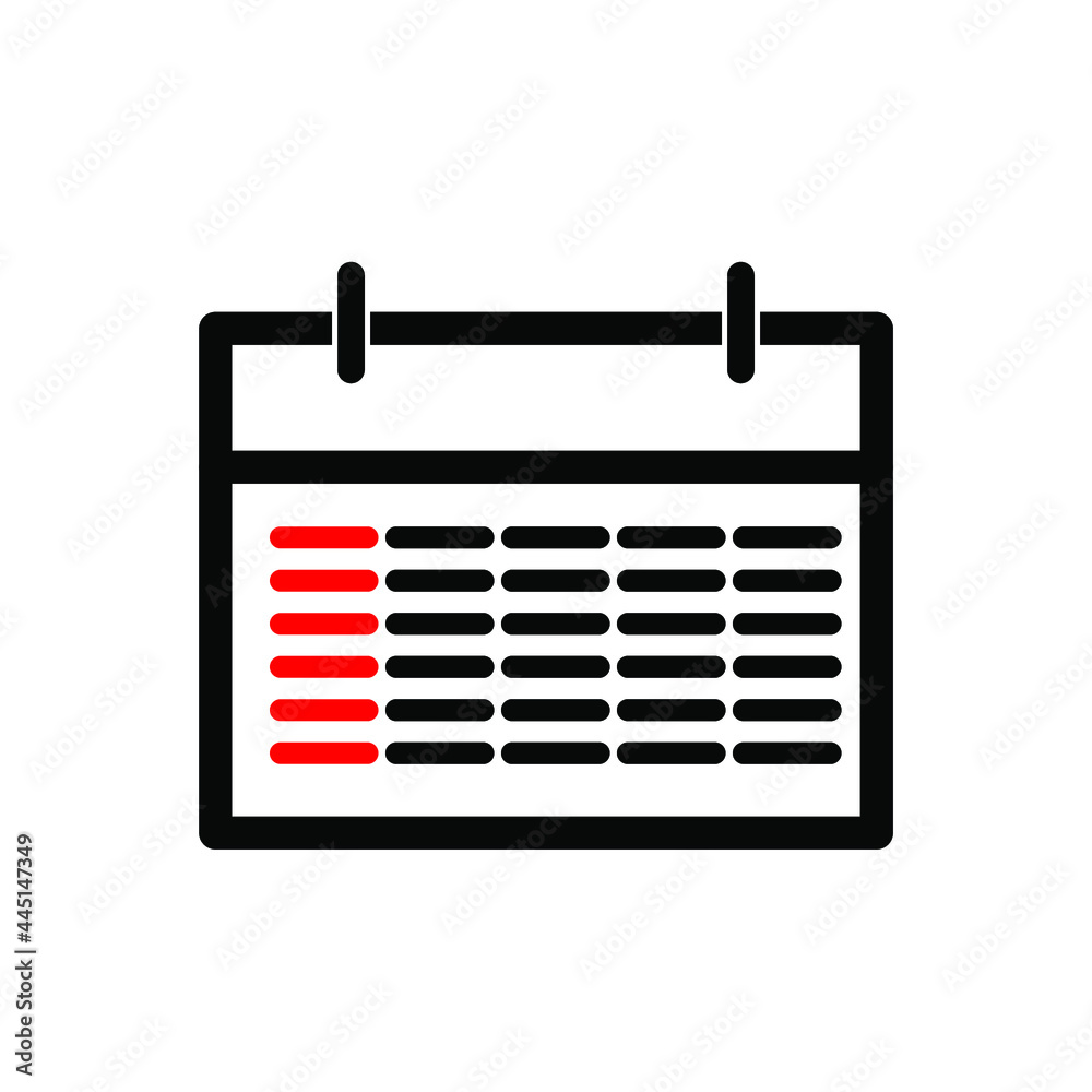 Calendar vector icon. isolated for graphic and web design. Calendar vector icon. isolated for graphic and web design.