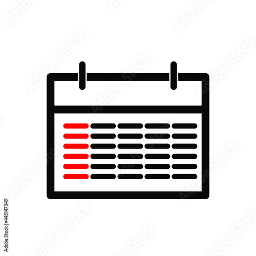 Calendar vector icon. isolated for graphic and web design.