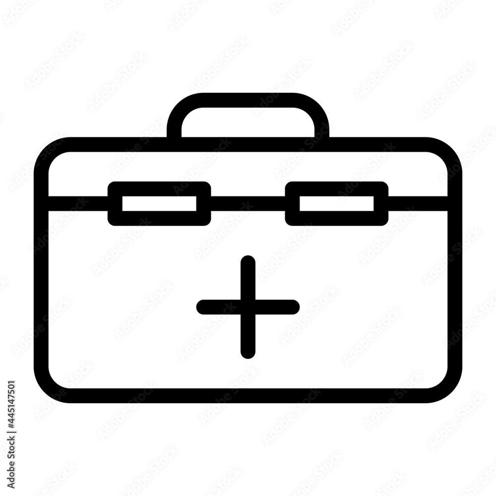 Vector Icons First Aid Kit Lineal Style. Pixel Perfect and Editable Stroke.