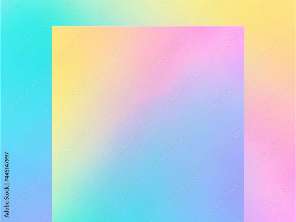 abstract  geometric square shape colourful rainbow spectrum pastel gradient pink blue and yellow positive energy decorative background