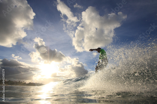 Surfing into the sun