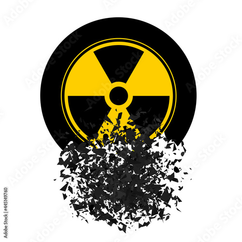 Ionizing Radiation Sign. Radioactive Contamination Symbol. Warning Danger Hazard on White Background