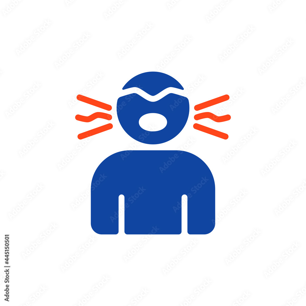 Novel Coronavirus symptoms dry cough glyph icon Novel Coronavirus symptoms dry cough glyph icon