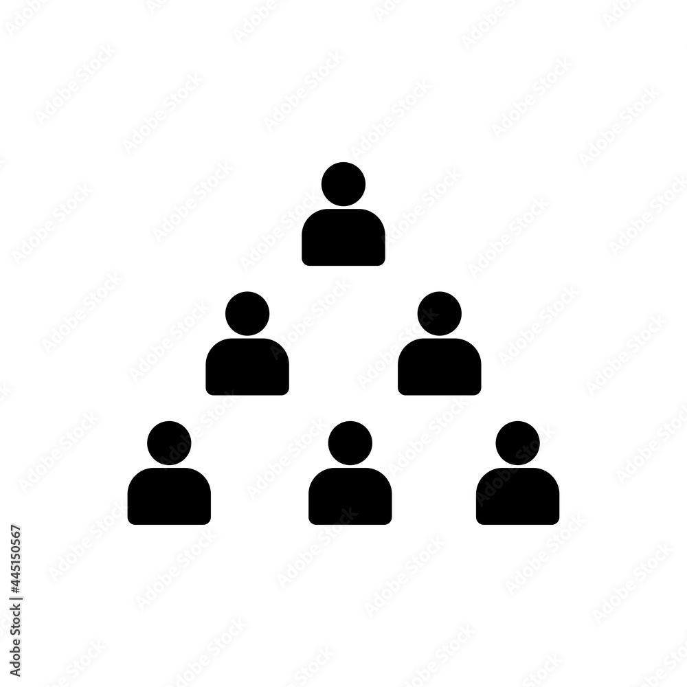 A pyramid of people with a team leader, a pyramid of business career. Vector illustration A pyramid of people with a team leader, a pyramid of business career. Vector illustration