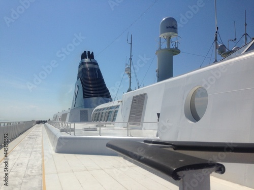 motor ship in the port