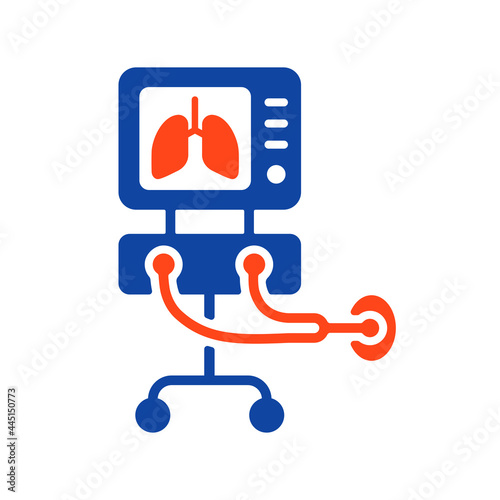 ICU ventilator medical therapy lungs ventilation icon