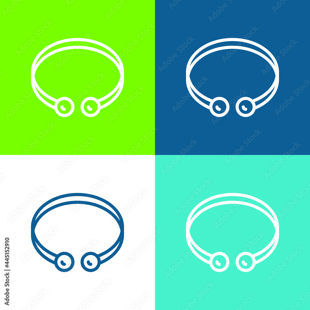 Bangle Flat four color minimal icon set Bangle Flat four color minimal icon set