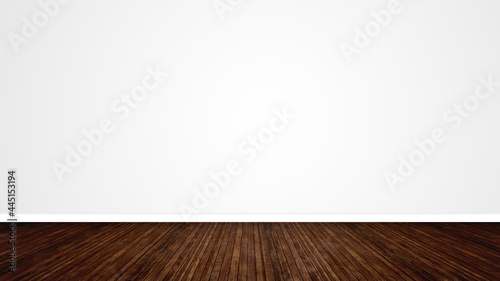 Concept or conceptual vintage or grungy brown background of natural wood or wooden old texture floor as a retro pattern layout on white. A 3d illustration metaphor to time  material  emptiness   age