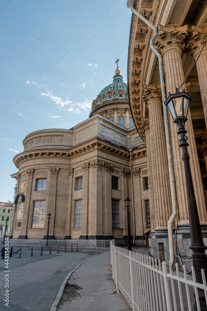 Side view at the Kazan Cathedral in Saint Petersburg