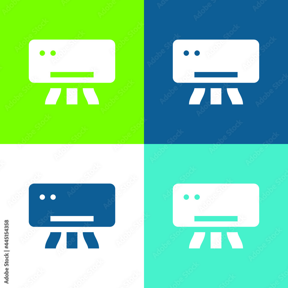 Air Conditioner Flat four color minimal icon set Air Conditioner Flat four color minimal icon set